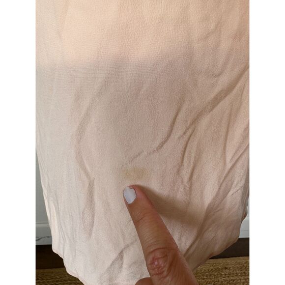 Vince Silk Light Pink Button Down V Neck Long Sleeve Top Size XS - Picture 8 of 8